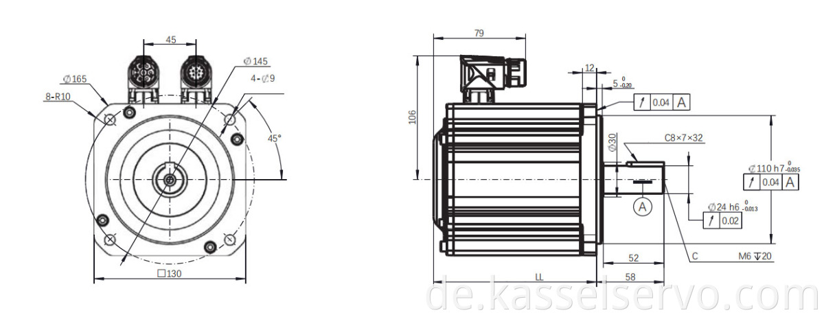 Z8M 400V 1.0KW 130mm